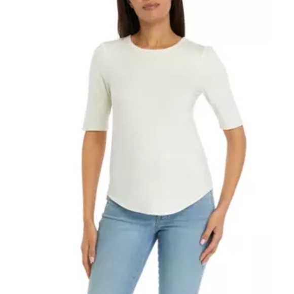 Cupio NWT short sleeve Polished T in whisper white - Picture 1 of 13